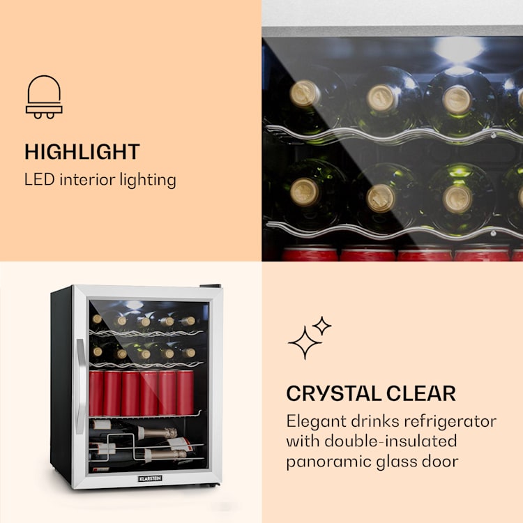 Beersafe XL Mix It Edition Réfrigérateur 60 litres 4 clayettes Porte en verre panoramique
