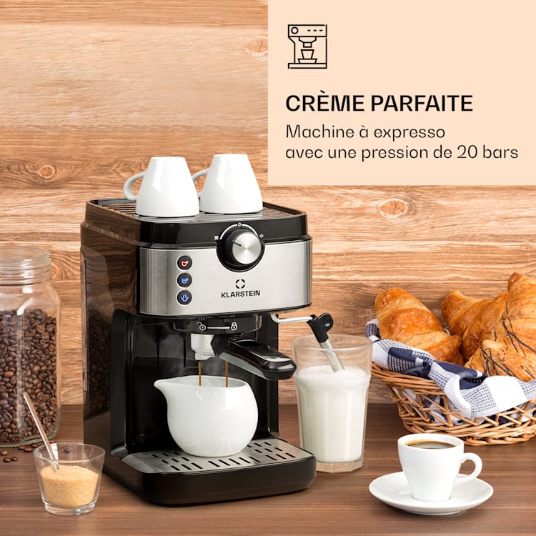 BellaVita Espresso Machine à espresso 20 Bar 1575 W 900 ml Chauffe-tasses
