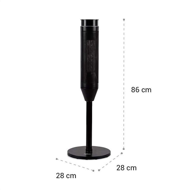 Heat Spike Stufa a Torre 1200/2200W Timer da 8h Termostato nero
