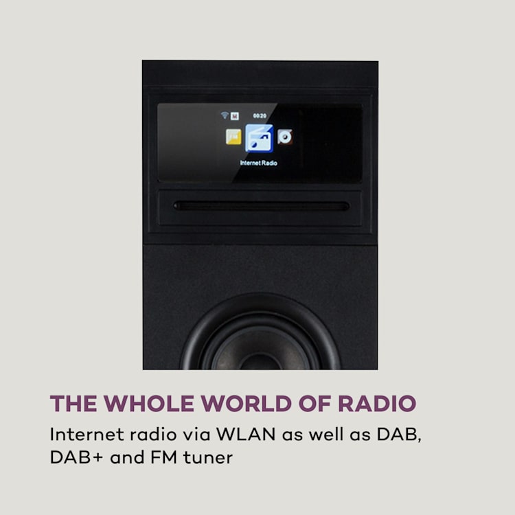 Karaboom 100 Wifi Altavoz de suelo radio por Internet DAB+ BT 120 W negro