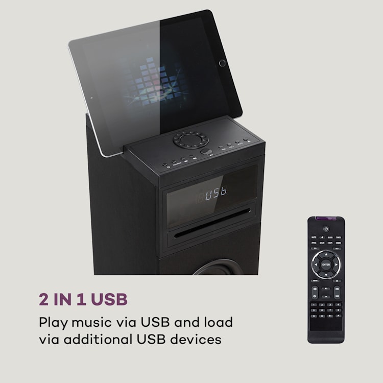 Karaboom 100 Wifi Altavoz de suelo radio por Internet DAB+ BT 120 W negro