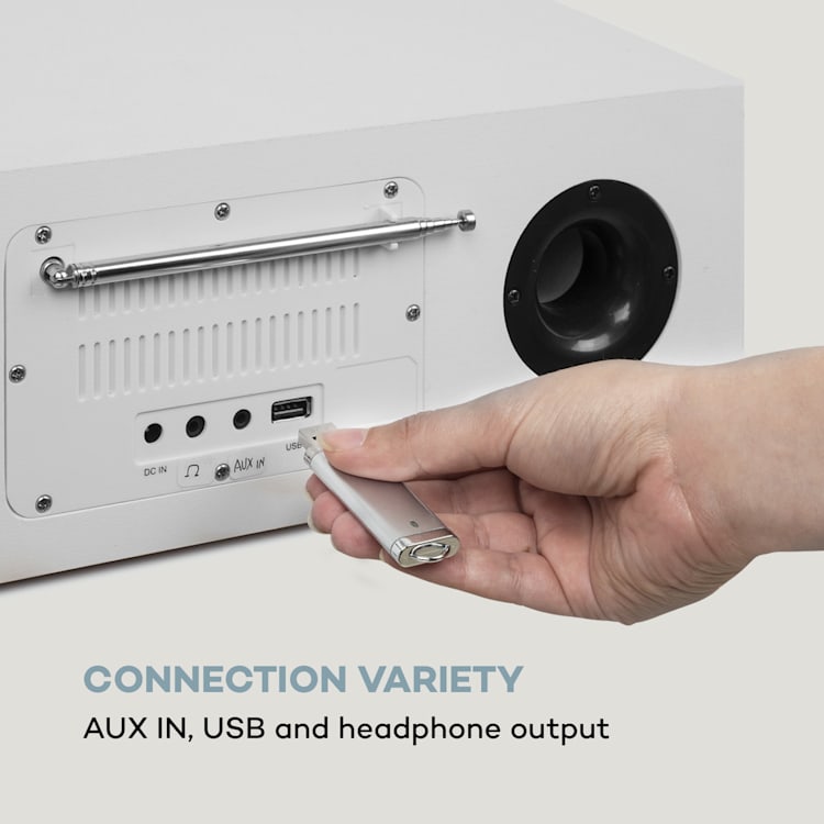 Silver Star CD-DAB 2x20W max. Slot-In CD-Player DAB+ BT Alu weiß