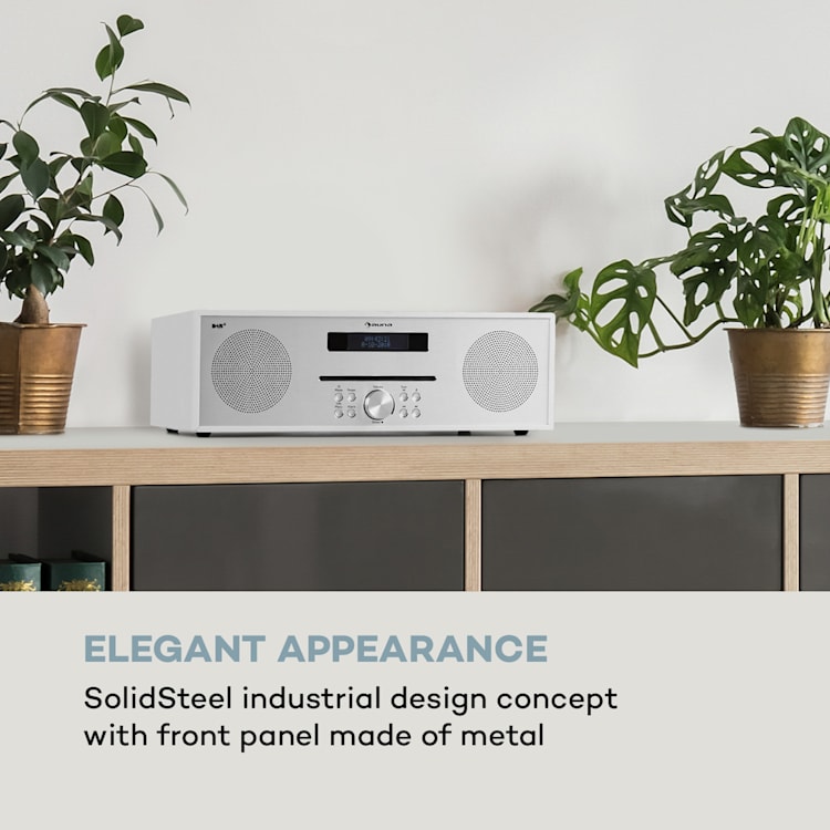Silver Star CD-DAB 2x20W max. Slot-In CD-Player DAB+ BT Alu weiß