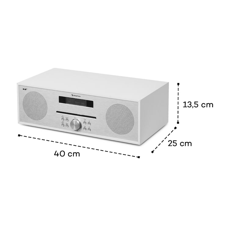 Silver Star CD-DAB 2x20W max. Slot-In CD-Player DAB+ BT Alu weiß