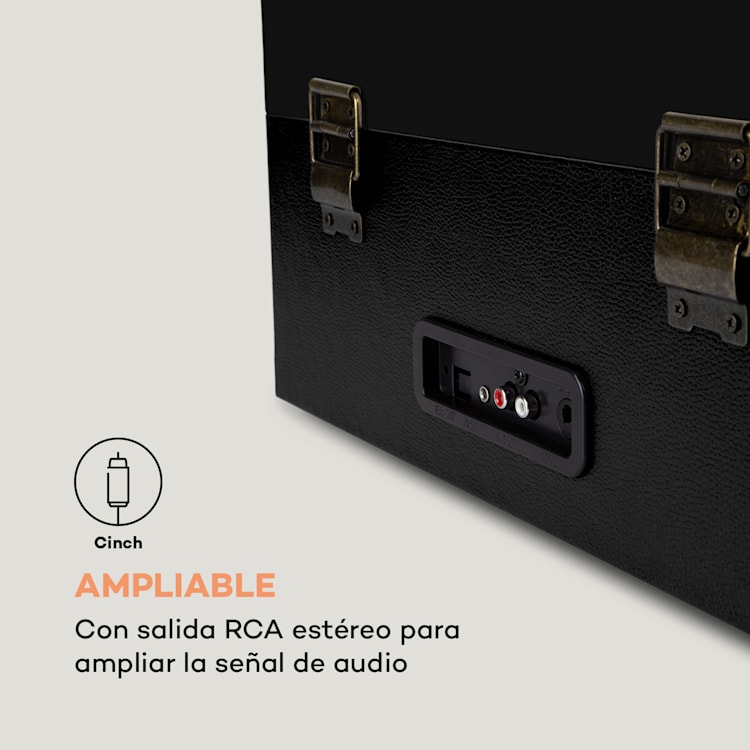 Sarah Ann Tocadiscos Bluetooth USB 33, 45 y 78 rpm negro/crema Sin radio DAB+/FM
