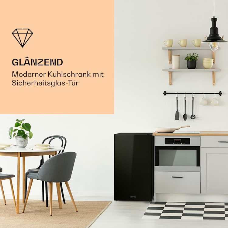 Luminance Frost Kühlschrank 91L Crisper-Fach 2 Glasböden
