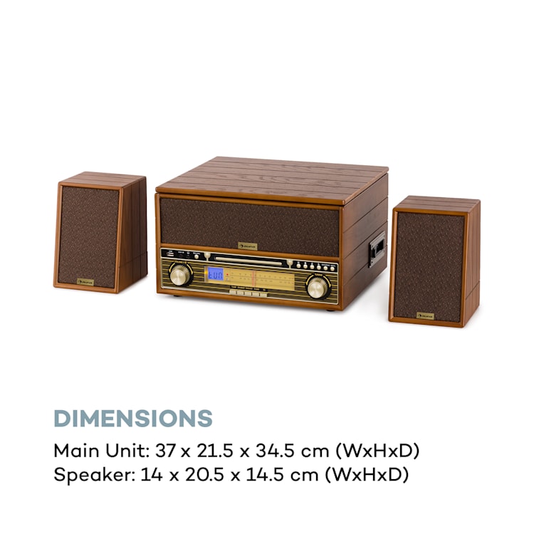 Belle Epoque 1910 retro stereo-installatie platenspeler CD speler luidspreker