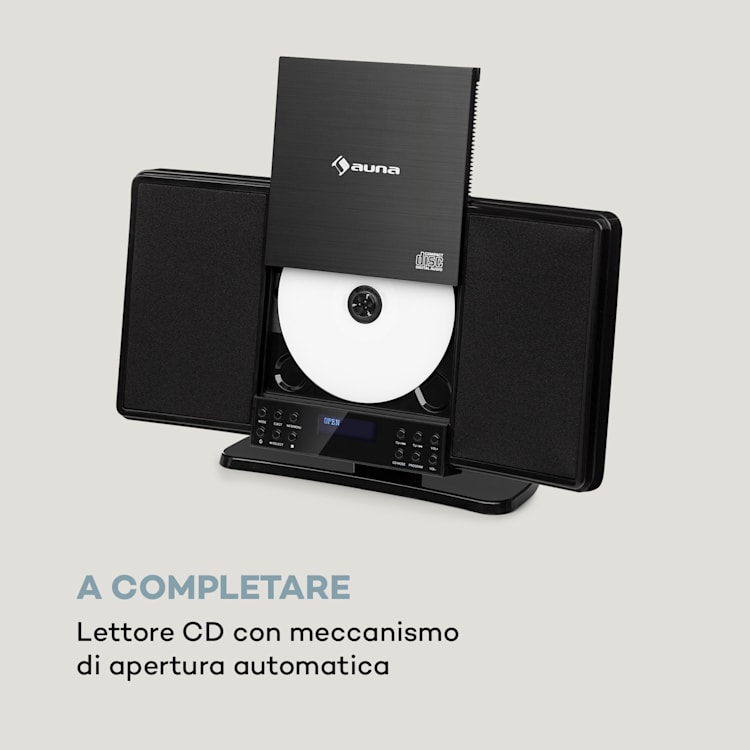V14-DAB Imianto Stereo Verticale CD FM e DAB+ BT nero Nero