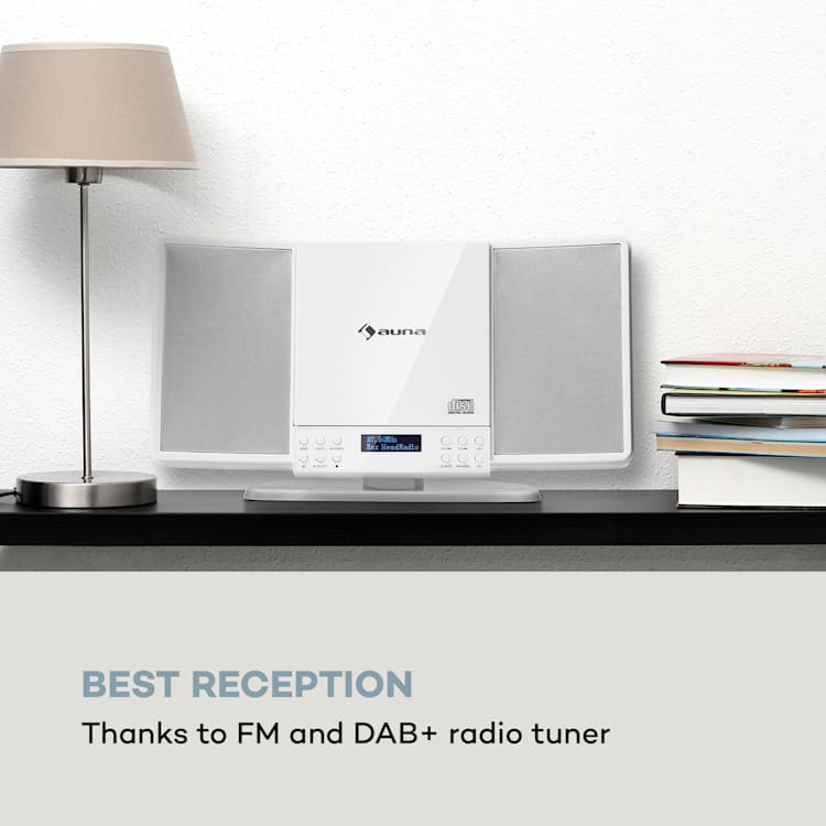 V14-DAB Impianto Stereo Verticale CD FM e DAB+ BT bianco