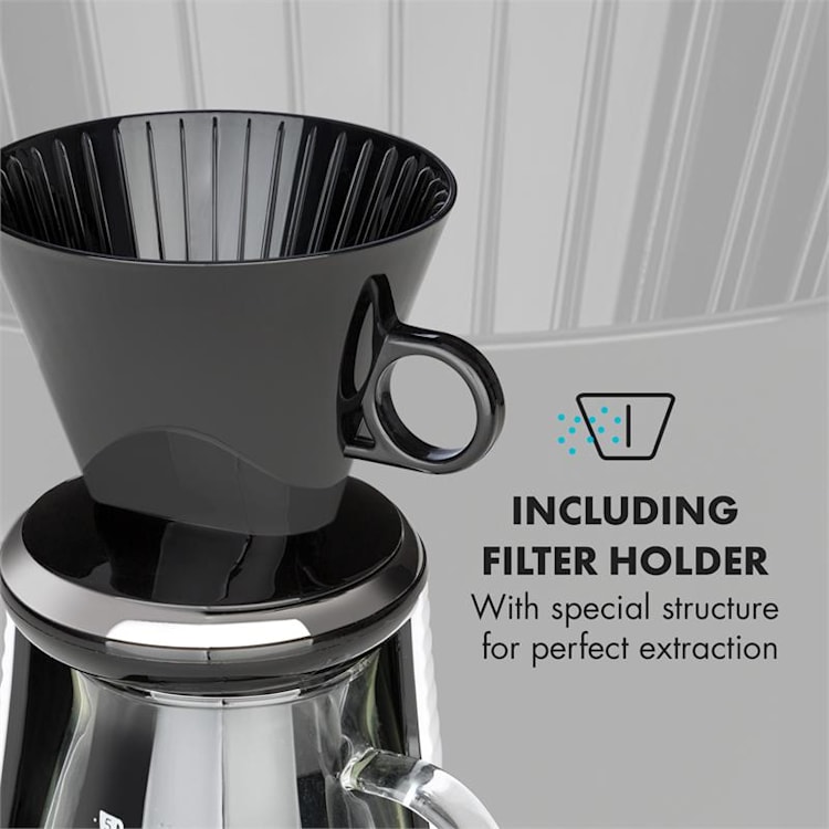 Caraffa di vetro per Caffè Artigianale con Timer Bilancia 600 ml bianco/nero