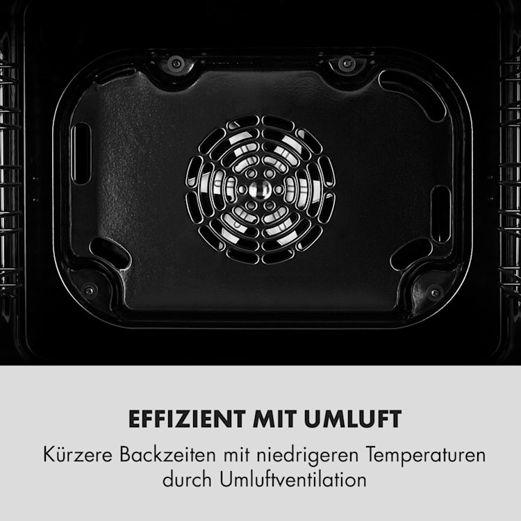 Kalahari Elektrischer Einbaubackofen 2300W 7 Funktionen schwarz