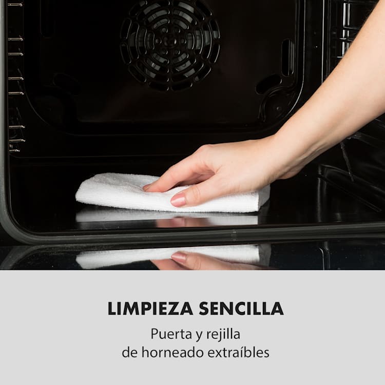 Kalahari Horno eléctrico encastrable 2300W 7 funciones Negro