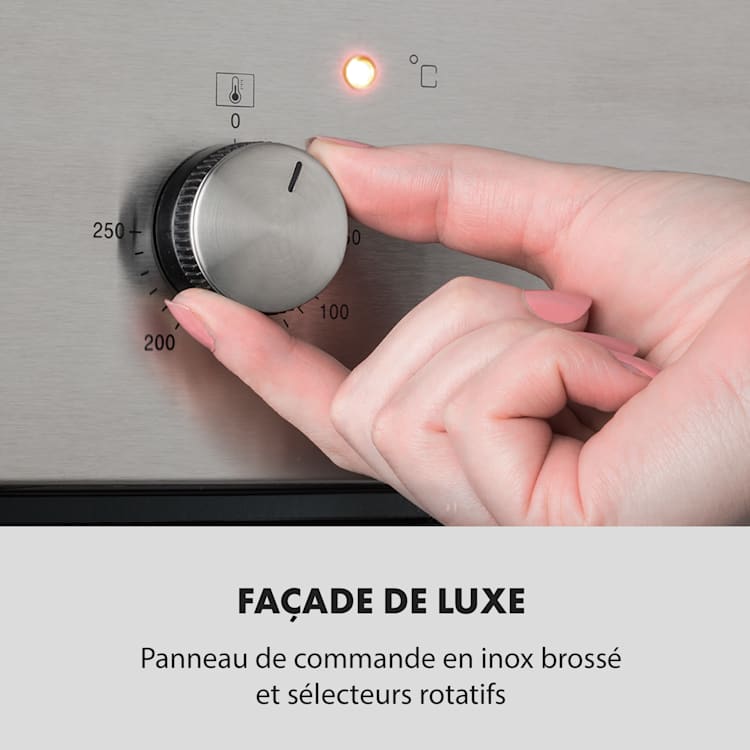 Kalahari Four électrique encastrable 2300W 7 fonctions - noir