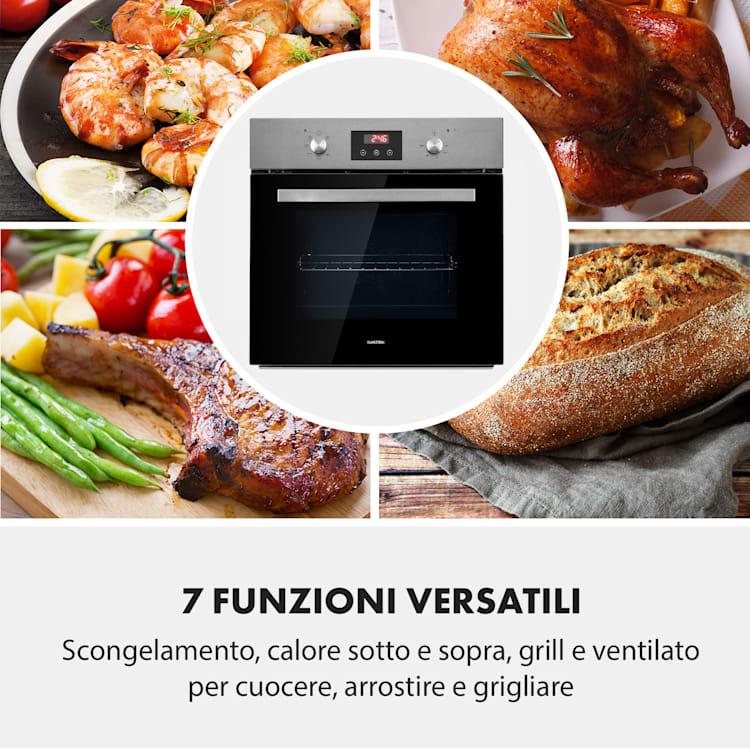 Kalahari forno elettrico da incasso 2300W 7 funzioni nero