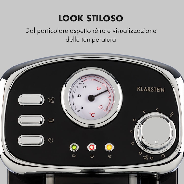 Espressionata Gusto Macchina per caffè espresso 1100W 15 bar nero Nero