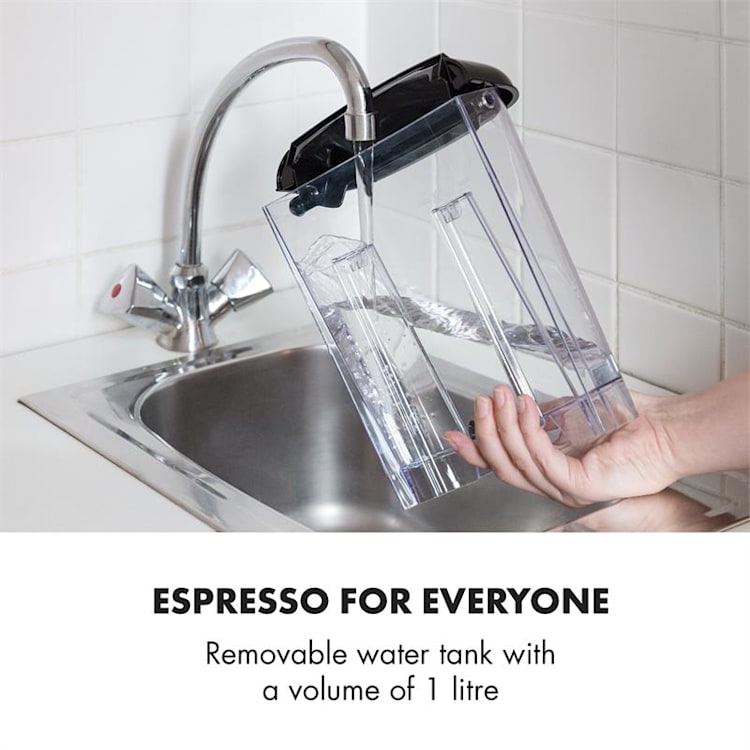 Espressionata Gusto Espressomaschine 1100W 15 Bar Druck schwarz Schwarz