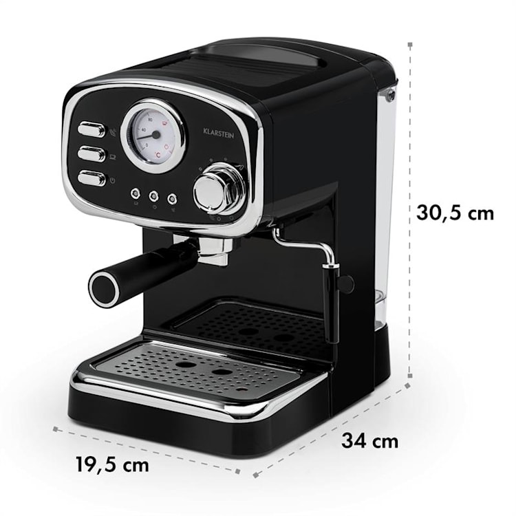 Espressionata Gusto Espressomaschine 1100W 15 Bar Druck schwarz Schwarz