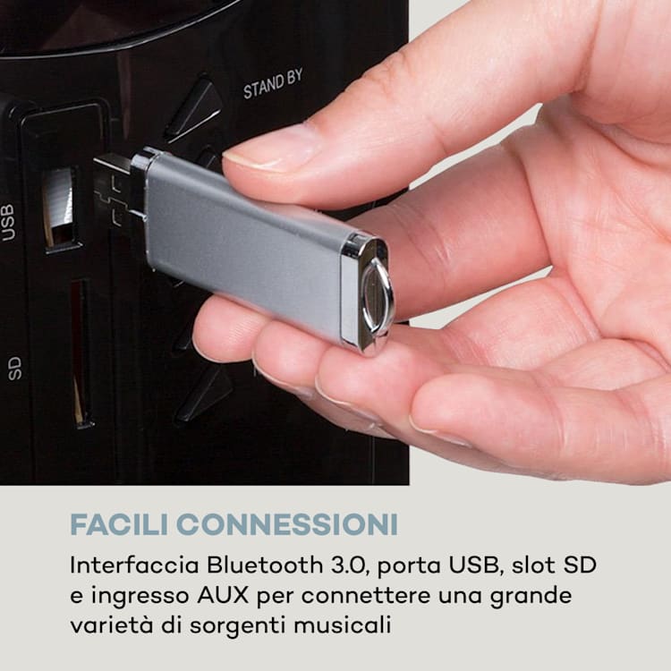 Areal Nobility Surround-System a 5.1 canali 120 W RMS BT 3.0 USB SD AUX