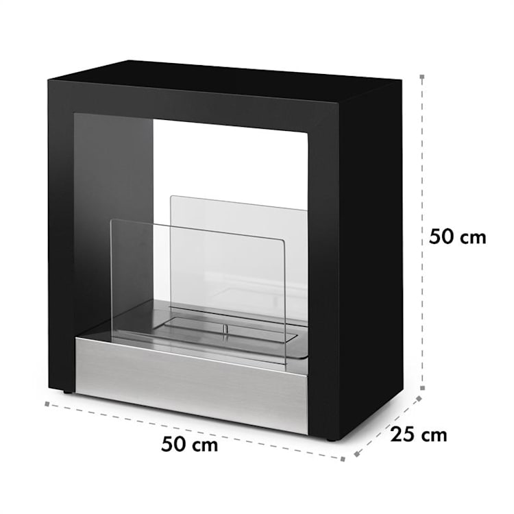 Phantasma Cube Ethanol-Kamin rauchfrei Edelstahl-Brenner 4h Edelstahl