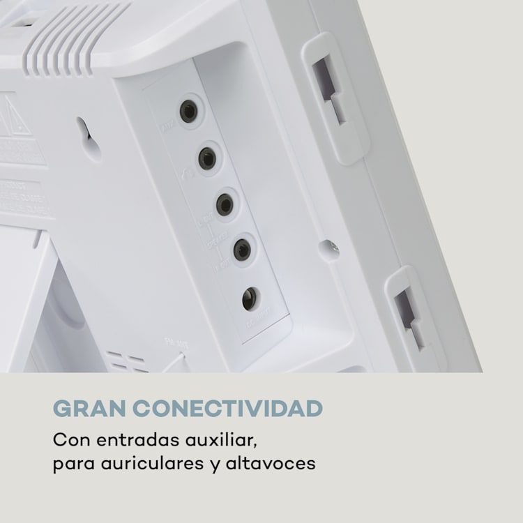 Wallie Microsistema Reproductor de CD Bluetooth Puerto USB Mando a distancia Blanco Blanco
