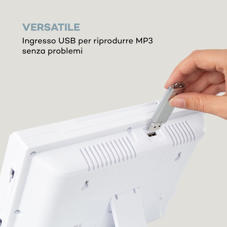 Wallie Microsystem Lettore CD Bluetooth Porta USB Telecomando bianco Bianco