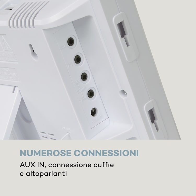 Wallie Microsystem Lettore CD Bluetooth Porta USB Telecomando bianco Bianco