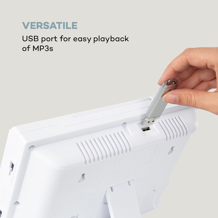 Wallie Microsystem CD-Player Bluetooth USB-Port Fernbedienung weiß
