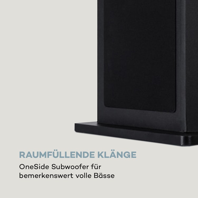Karaboom 100 Sing Karaoketurm 120W max. CD-Player 2 Mikrofone wireless Schwarz