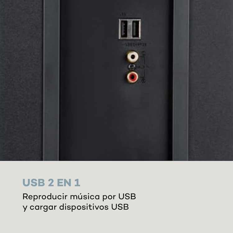 Karaboom 100 Sing Torre de sonido Karaoke 120W máx. Reproductor de CD 2 micrófonos inalámbricos Negro