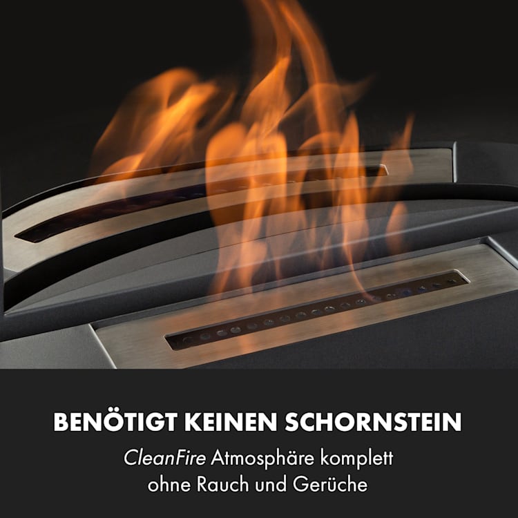 Phantasma Vidro Ethanol-Kamin rauchfrei Edelstahl-Brenner 2h Stahl schwarz