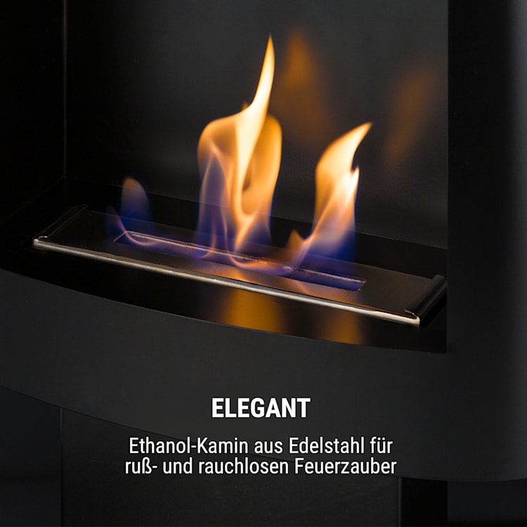 Phantasma Tower Ethanol-Kamin Sicherheitsbrenner Löschhilfe schwarz Schwarz