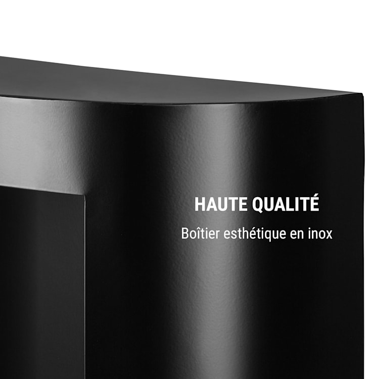 Phantasma Tower cheminée à l'éthanol brûleur de sécurité extincteur noir Noir