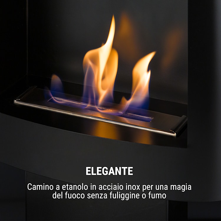 Phantasma Tower camino a etanolo bruciatore di sicurezza dispositivo di estinzione nero Nero