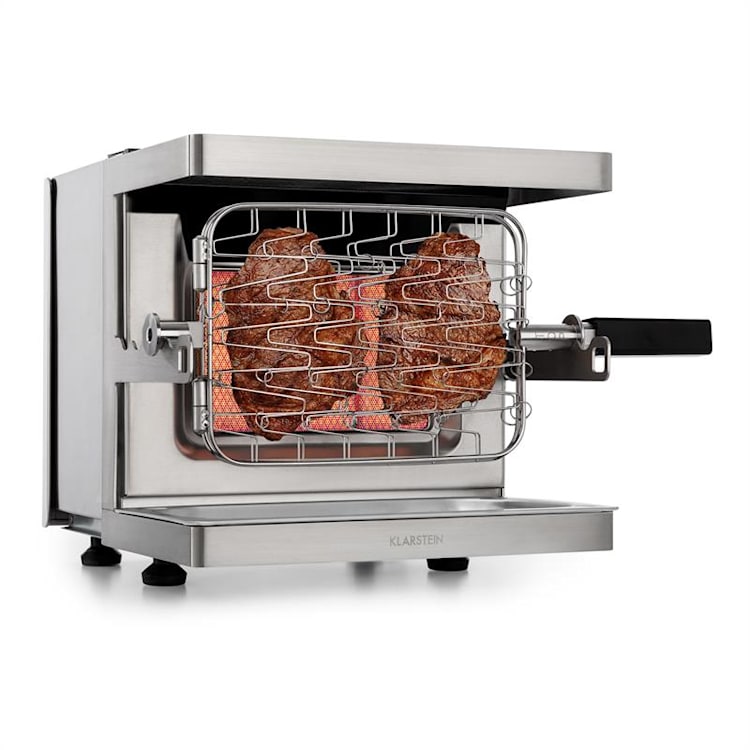 Crossfire Vertikaler Gasgrill 800°C Infrarot-Brenner 12.000 BTU silber