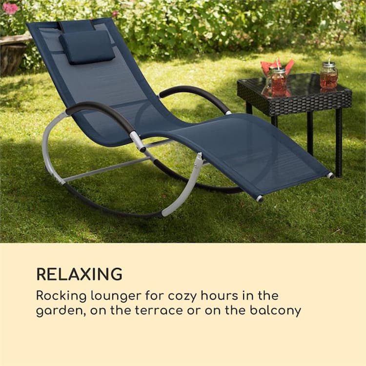 Westwood Rocking Chair Mecedora ergonómica Aluminio Azul oscuro