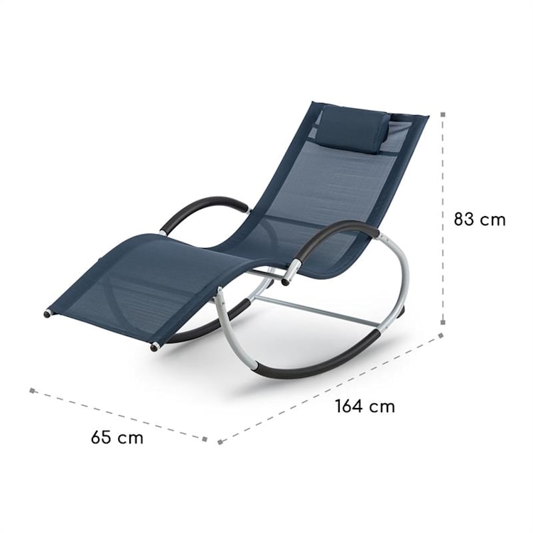 Westwood Rocking Chair Mecedora ergonómica Aluminio Azul oscuro