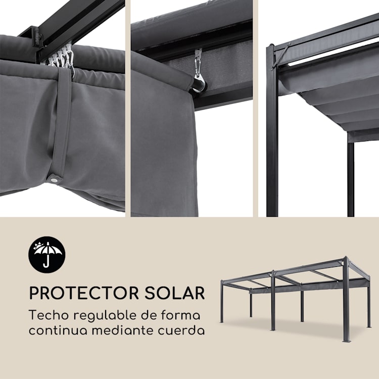 3 x 6 m | Antracita | Gris