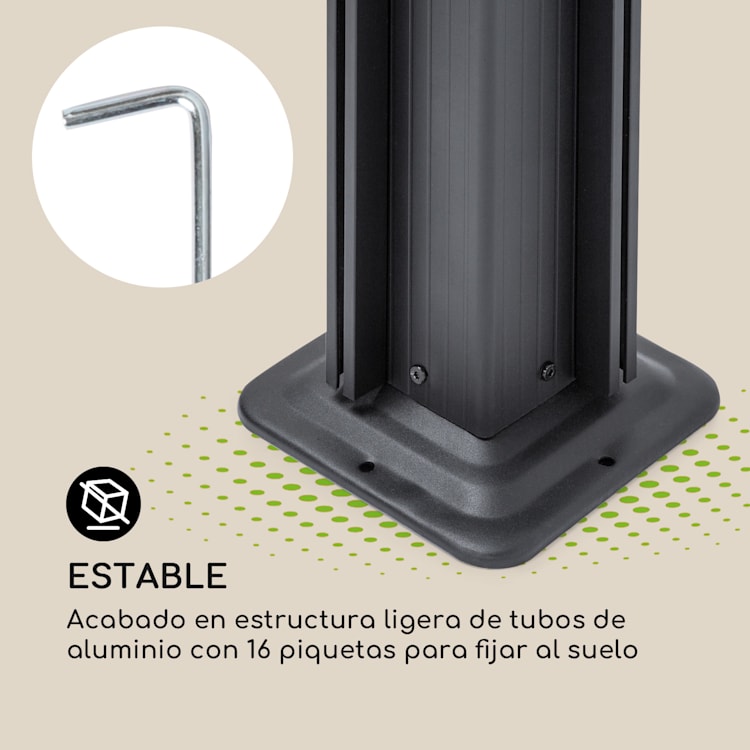 3 x 6 m | Antracita | Gris