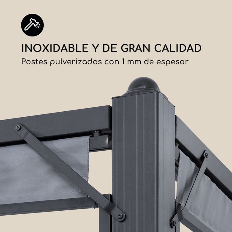 3 x 6 m | Antracita | Gris