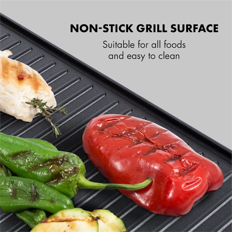 Porterhouse Elektrogrill 2200W Antihaft-Grillfläche schwarz