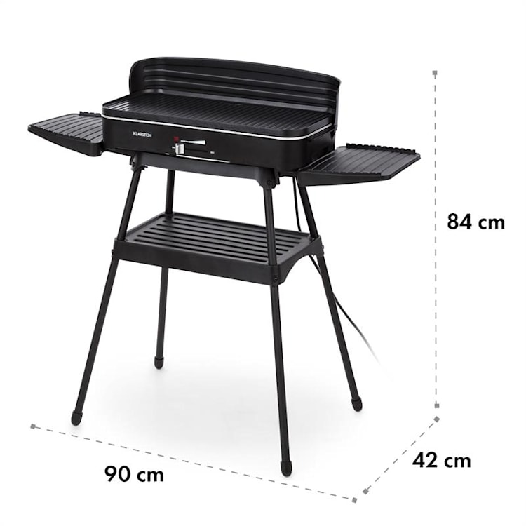 Porterhouse Elektrogrill 2200W Antihaft-Grillfläche schwarz