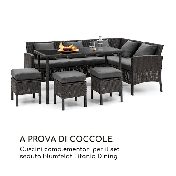Titania Pillow cuscino in poliestere idrorepellente grigio scuro screziato Grigio Scuro