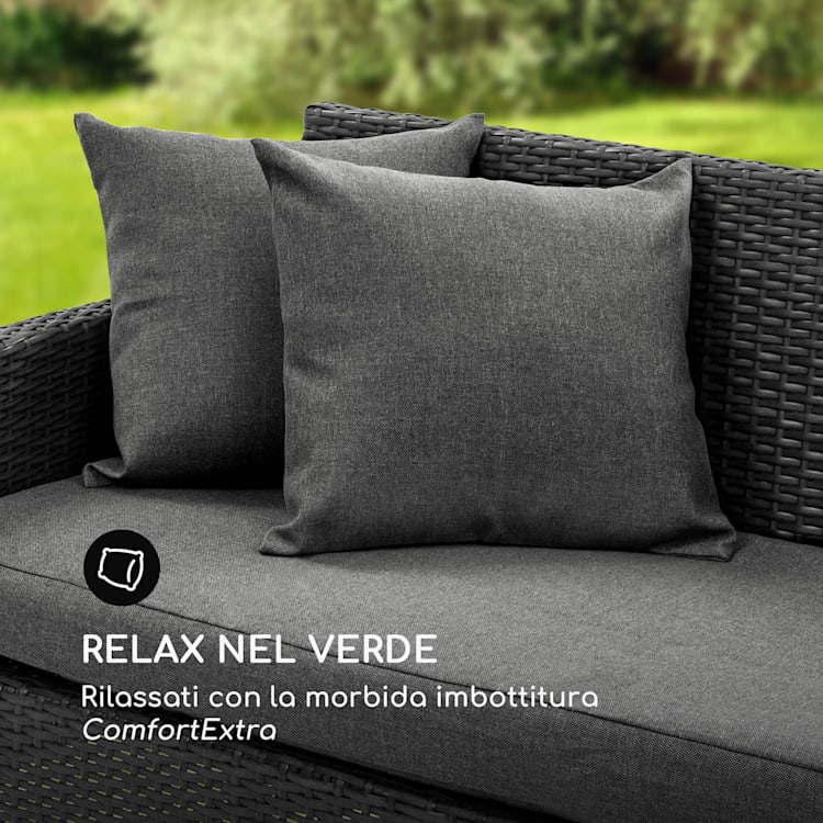 Titania Pillow cuscino in poliestere idrorepellente grigio scuro screziato Grigio Scuro