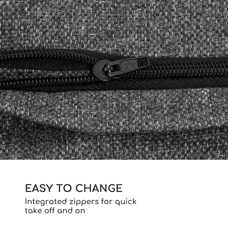 Titania Set, huse pentru perne, 10 piese, 100% poliester, gri inchis Gri închis