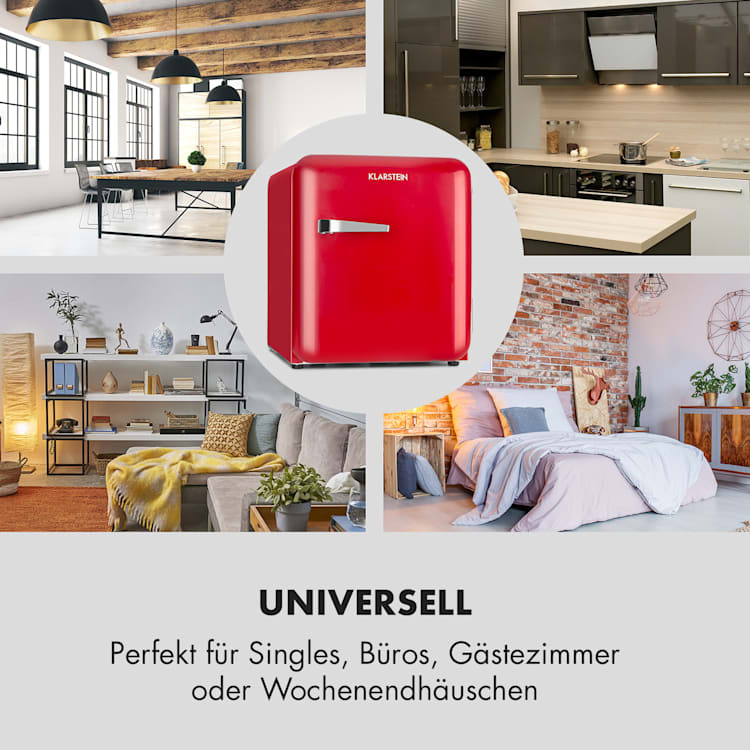 Audrey Mini Retro-Kühlschrank 48l 2 Ebenen 48 Ltr | Rot