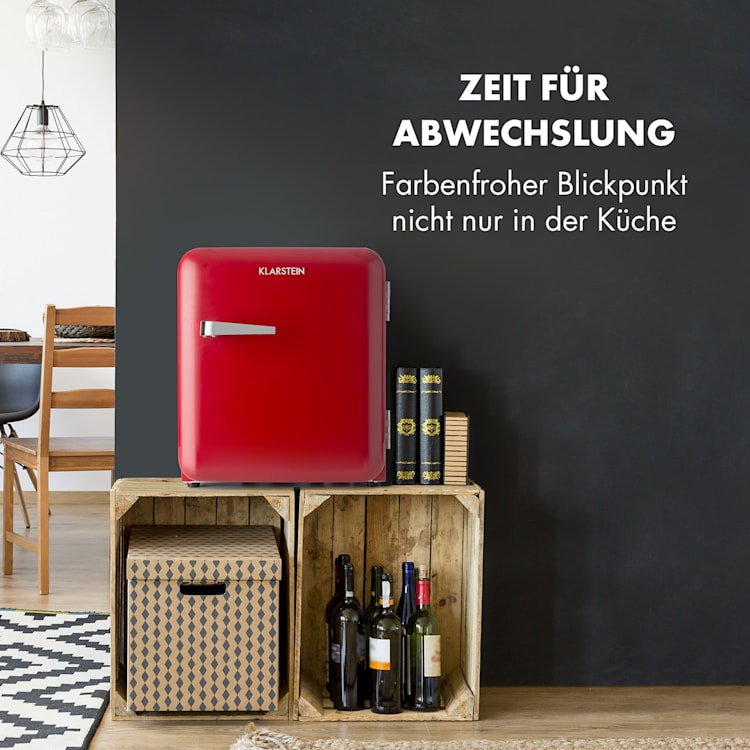 Audrey Mini Retro-Kühlschrank 48l 2 Ebenen 48 Ltr | Rot
