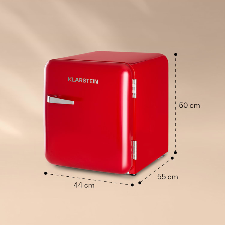 Audrey Mini Retro-Kühlschrank 48l 2 Ebenen Rot