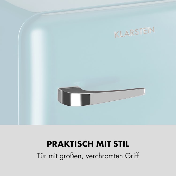 Audrey Mini Retro-Kühlschrank 48l 2 Ebenen Pastellblau