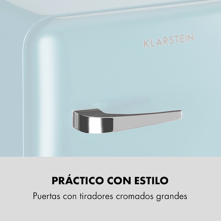 Mini nevera retro Audrey 48 L 2 niveles Azul Pastel