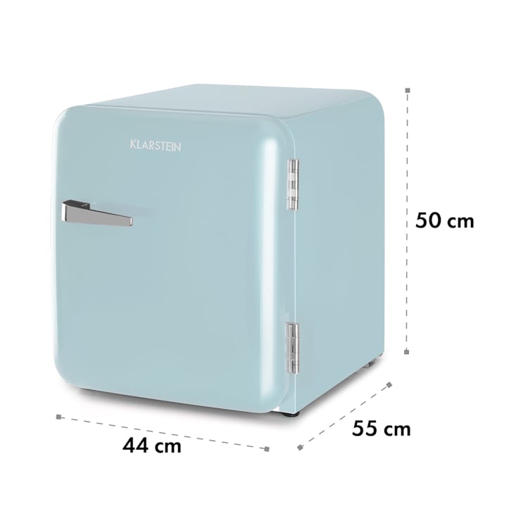 Audrey Mini Retro-Kühlschrank 48l 2 Ebenen Pastellblau